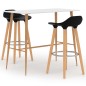 vidaXL 3-tlg. Bar-Set Schwarz und Weiß vidaXL 3-tlg. Bar-Set Schwarz und Weiß