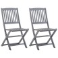 vidaXL 4-tlg. Bistro-Set Massivholz Akazie Grau vidaXL 4-tlg. Bistro-Set Massivholz Akazie Grau