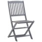 vidaXL 4-tlg. Bistro-Set Massivholz Akazie Grau vidaXL 4-tlg. Bistro-Set Massivholz Akazie Grau