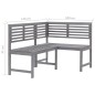 vidaXL 4-tlg. Bistro-Set Massivholz Akazie Grau vidaXL 4-tlg. Bistro-Set Massivholz Akazie Grau