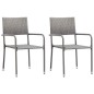 vidaXL 3-tlg. Garten-Essgruppe Poly Rattan Anthrazit und Grau vidaXL 3-tlg. Garten-Essgruppe Poly Rattan Anthrazit und Grau