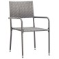 vidaXL 3-tlg. Garten-Essgruppe Poly Rattan Anthrazit und Grau vidaXL 3-tlg. Garten-Essgruppe Poly Rattan Anthrazit und Grau