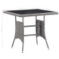 vidaXL 3-tlg. Garten-Essgruppe Poly Rattan Anthrazit und Grau vidaXL 3-tlg. Garten-Essgruppe Poly Rattan Anthrazit und Grau