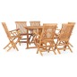 vidaXL 7-tlg. Garten-Essgruppe Klappbar Massivholz Teak vidaXL 7-tlg. Garten-Essgruppe Klappbar Massivholz Teak
