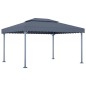 vidaXL Pavillon mit LED-Lichterkette 400x300 cm Anthrazit Aluminium vidaXL Pavillon mit LED-Lichterkette 400x300 cm Anthrazit Aluminium