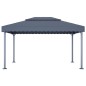 vidaXL Pavillon mit LED-Lichterkette 400x300 cm Anthrazit Aluminium vidaXL Pavillon mit LED-Lichterkette 400x300 cm Anthrazit Aluminium