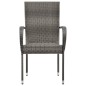 vidaXL 7-tlg. Garten-Essgruppe Poly Rattan Grau vidaXL 7-tlg. Garten-Essgruppe Poly Rattan Grau