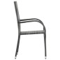 vidaXL 7-tlg. Garten-Essgruppe Poly Rattan Grau vidaXL 7-tlg. Garten-Essgruppe Poly Rattan Grau