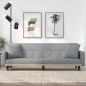 vidaXL Schlafsofa mit Kissen Hellgrau Stoff vidaXL Schlafsofa mit Kissen Hellgrau Stoff
