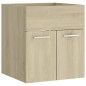 vidaXL Waschbeckenunterschrank Einbaubecken Sonoma-Eiche Holzwerkstoff vidaXL Waschbeckenunterschrank Einbaubecken Sonoma-Eiche Holzwerkstoff