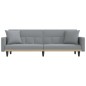 vidaXL Schlafsofa mit Kissen Hellgrau Stoff vidaXL Schlafsofa mit Kissen Hellgrau Stoff