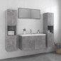 vidaXL Badmöbel-Set Betongrau Holzwerkstoff vidaXL Badmöbel-Set Betongrau Holzwerkstoff