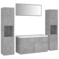 vidaXL Badmöbel-Set Betongrau Holzwerkstoff vidaXL Badmöbel-Set Betongrau Holzwerkstoff