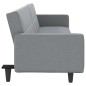 vidaXL Schlafsofa mit Kissen Hellgrau Stoff vidaXL Schlafsofa mit Kissen Hellgrau Stoff