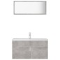 vidaXL Badmöbel-Set Betongrau Holzwerkstoff vidaXL Badmöbel-Set Betongrau Holzwerkstoff