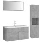 vidaXL Badmöbel-Set Betongrau Holzwerkstoff vidaXL Badmöbel-Set Betongrau Holzwerkstoff