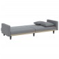 vidaXL Schlafsofa mit Kissen Hellgrau Stoff vidaXL Schlafsofa mit Kissen Hellgrau Stoff