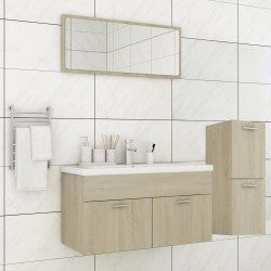 vidaXL Badmöbel-Set Sonoma-Eiche Holzwerkstoff