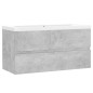 vidaXL Waschbeckenunterschrank Einbaubecken Betongrau Holzwerkstoff vidaXL Waschbeckenunterschrank Einbaubecken Betongrau Holzwerkstoff