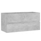 vidaXL Waschbeckenunterschrank Einbaubecken Betongrau Holzwerkstoff vidaXL Waschbeckenunterschrank Einbaubecken Betongrau Holzwerkstoff