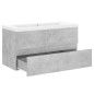 vidaXL Waschbeckenunterschrank Einbaubecken Betongrau Holzwerkstoff vidaXL Waschbeckenunterschrank Einbaubecken Betongrau Holzwerkstoff