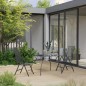vidaXL 3-tlg. Garten-Essgruppe Stahl Anthrazit vidaXL 3-tlg. Garten-Essgruppe Stahl Anthrazit