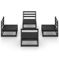 vidaXL 4-tlg. Garten-Lounge-Set Schwarz Massivholz Kiefer vidaXL 4-tlg. Garten-Lounge-Set Schwarz Massivholz Kiefer