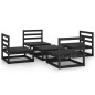 vidaXL 5-tlg. Garten-Lounge-Set Schwarz Massivholz Kiefer vidaXL 5-tlg. Garten-Lounge-Set Schwarz Massivholz Kiefer