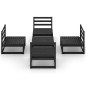 vidaXL 5-tlg. Garten-Lounge-Set Schwarz Massivholz Kiefer vidaXL 5-tlg. Garten-Lounge-Set Schwarz Massivholz Kiefer