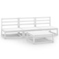 vidaXL 4-tlg. Garten-Lounge-Set Weiß Kiefer Massivholz vidaXL 4-tlg. Garten-Lounge-Set Weiß Kiefer Massivholz