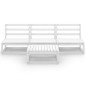 vidaXL 4-tlg. Garten-Lounge-Set Weiß Kiefer Massivholz vidaXL 4-tlg. Garten-Lounge-Set Weiß Kiefer Massivholz