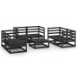 vidaXL 7-tlg. Garten-Lounge-Set Schwarz Massivholz Kiefer vidaXL 7-tlg. Garten-Lounge-Set Schwarz Massivholz Kiefer
