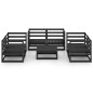 vidaXL 7-tlg. Garten-Lounge-Set Schwarz Massivholz Kiefer vidaXL 7-tlg. Garten-Lounge-Set Schwarz Massivholz Kiefer