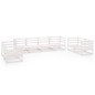 vidaXL 8-tlg. Garten-Lounge-Set Weiß Kiefer Massivholz vidaXL 8-tlg. Garten-Lounge-Set Weiß Kiefer Massivholz