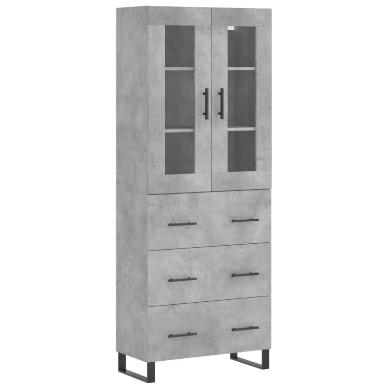 vidaXL Highboard Betongrau 69,5x34x180 cm Holzwerkstoff vidaXL Highboard Betongrau 69,5x34x180 cm Holzwerkstoff