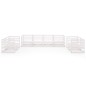 vidaXL 8-tlg. Garten-Lounge-Set Weiß Kiefer Massivholz vidaXL 8-tlg. Garten-Lounge-Set Weiß Kiefer Massivholz