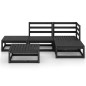 vidaXL 5-tlg. Garten-Lounge-Set Schwarz Massivholz Kiefer vidaXL 5-tlg. Garten-Lounge-Set Schwarz Massivholz Kiefer