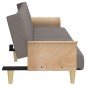 Schlafsofa mit Armlehnen Taupe Stoff Schlafsofa mit Armlehnen Taupe Stoff