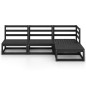 vidaXL 4-tlg. Garten-Lounge-Set Schwarz Massivholz Kiefer vidaXL 4-tlg. Garten-Lounge-Set Schwarz Massivholz Kiefer