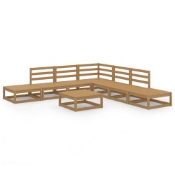 vidaXL 8-tlg. Garten-Lounge-Set Honigbraun Massivholz Kiefer