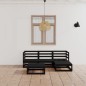 vidaXL 5-tlg. Garten-Lounge-Set Schwarz Massivholz Kiefer vidaXL 5-tlg. Garten-Lounge-Set Schwarz Massivholz Kiefer