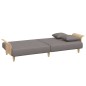 Schlafsofa mit Armlehnen Taupe Stoff Schlafsofa mit Armlehnen Taupe Stoff