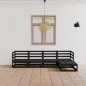 vidaXL 5-tlg. Garten-Lounge-Set Schwarz Massivholz Kiefer vidaXL 5-tlg. Garten-Lounge-Set Schwarz Massivholz Kiefer