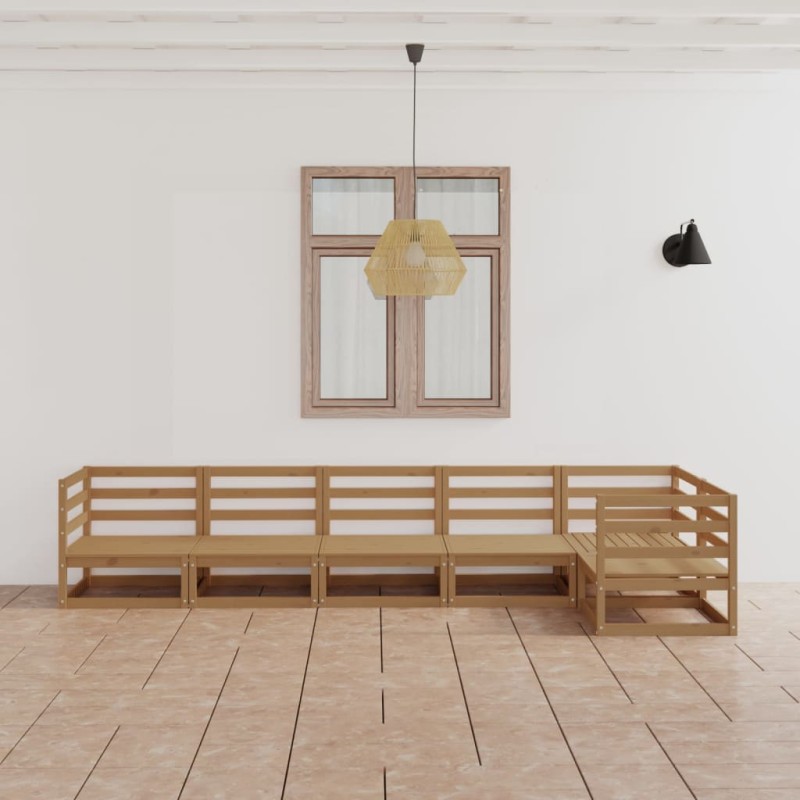 vidaXL 6-tlg. Garten-Lounge-Set Honigbraun Massivholz Kiefer vidaXL 6-tlg. Garten-Lounge-Set Honigbraun Massivholz Kiefer