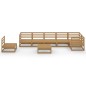 vidaXL 8-tlg. Garten-Lounge-Set Honigbraun Massivholz Kiefer vidaXL 8-tlg. Garten-Lounge-Set Honigbraun Massivholz Kiefer