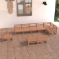 vidaXL 9-tlg. Garten-Lounge-Set Honigbraun Massivholz Kiefer vidaXL 9-tlg. Garten-Lounge-Set Honigbraun Massivholz Kiefer