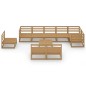 vidaXL 10-tlg. Garten-Lounge-Set Honigbraun Massivholz Kiefer vidaXL 10-tlg. Garten-Lounge-Set Honigbraun Massivholz Kiefer