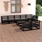 vidaXL 9-tlg. Garten-Lounge-Set Schwarz Massivholz Kiefer vidaXL 9-tlg. Garten-Lounge-Set Schwarz Massivholz Kiefer