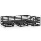 vidaXL 8-tlg. Garten-Lounge-Set Schwarz Massivholz Kiefer vidaXL 8-tlg. Garten-Lounge-Set Schwarz Massivholz Kiefer