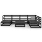 vidaXL 8-tlg. Garten-Lounge-Set Schwarz Massivholz Kiefer vidaXL 8-tlg. Garten-Lounge-Set Schwarz Massivholz Kiefer
